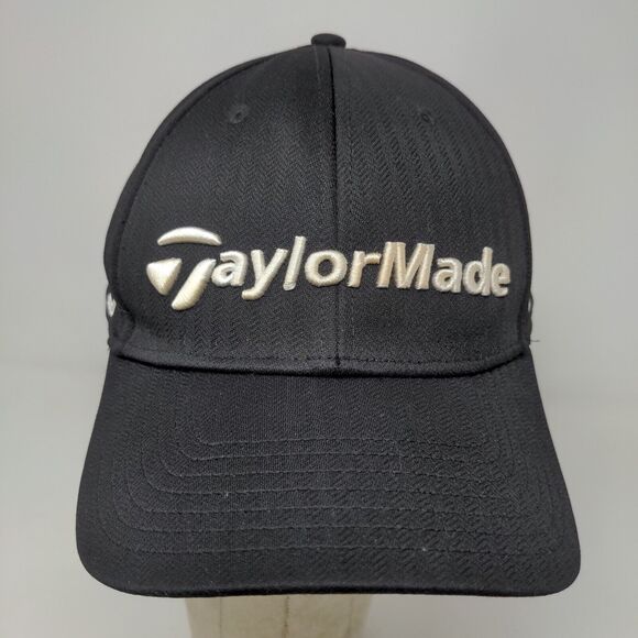 TaylorMade Men's Strapback Hat Black OSFA Embroidered Logo Spell Out - Picture 3 of 15
